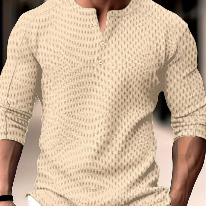 Carson | Teksturowany longsleeve Henley