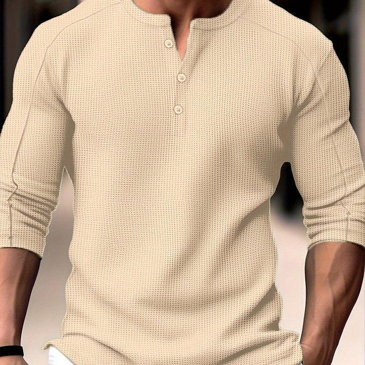 Carson | Teksturowany longsleeve Henley