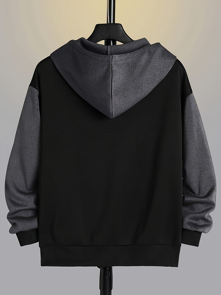 Cedric | Kolorowy Blokowany Hoodie na Zamek