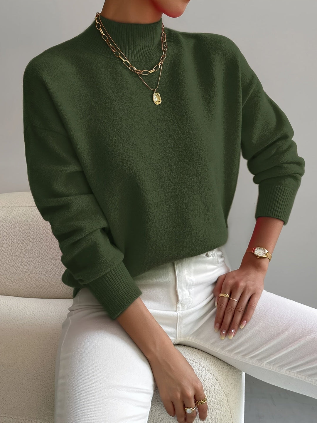 Lorelei | Wyrafinowany Sweter z Mock Neck
