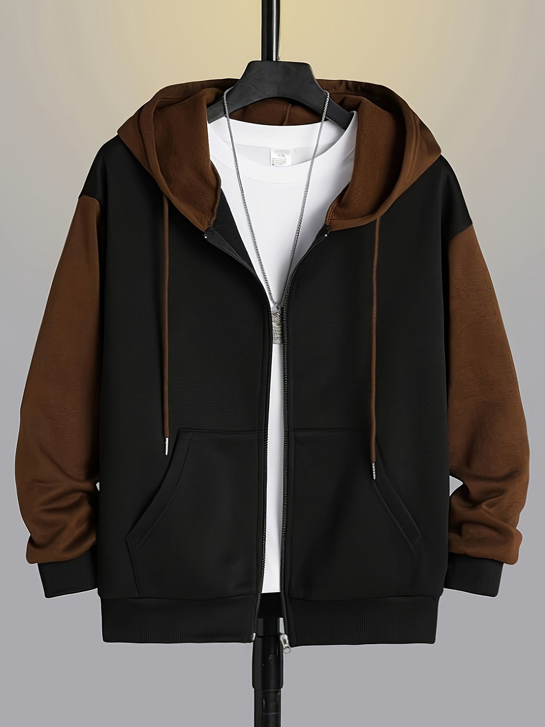 Cedric | Kolorowy Blokowany Hoodie na Zamek