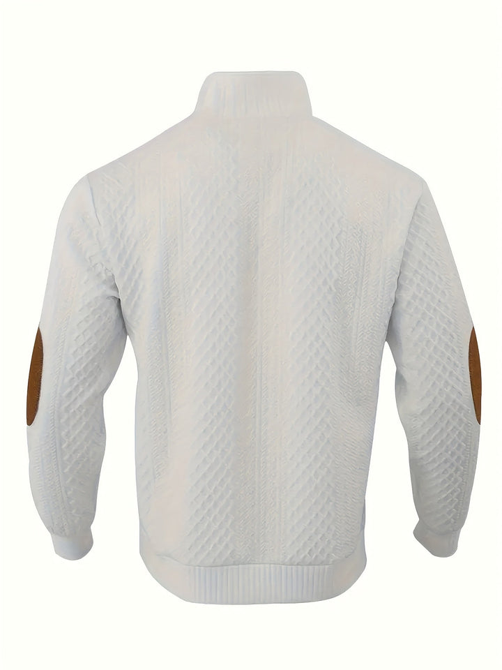 Ronan | Sweter Henley z Stojącym Kołnierzem i Guzikami