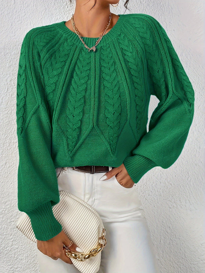 Eleanor | Luźny sweter w warkocze