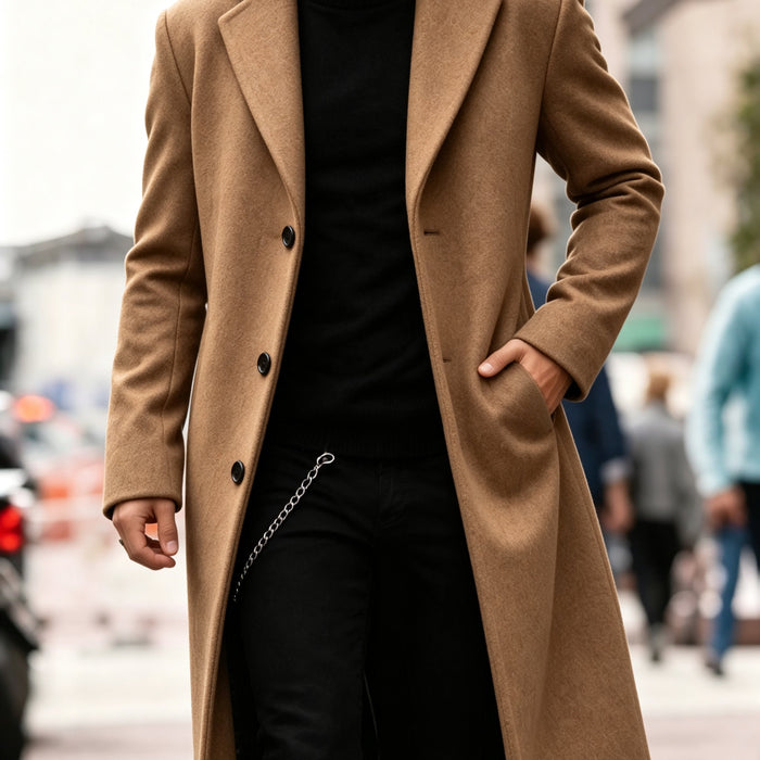 Chandler | Elegancki Długi Trencz