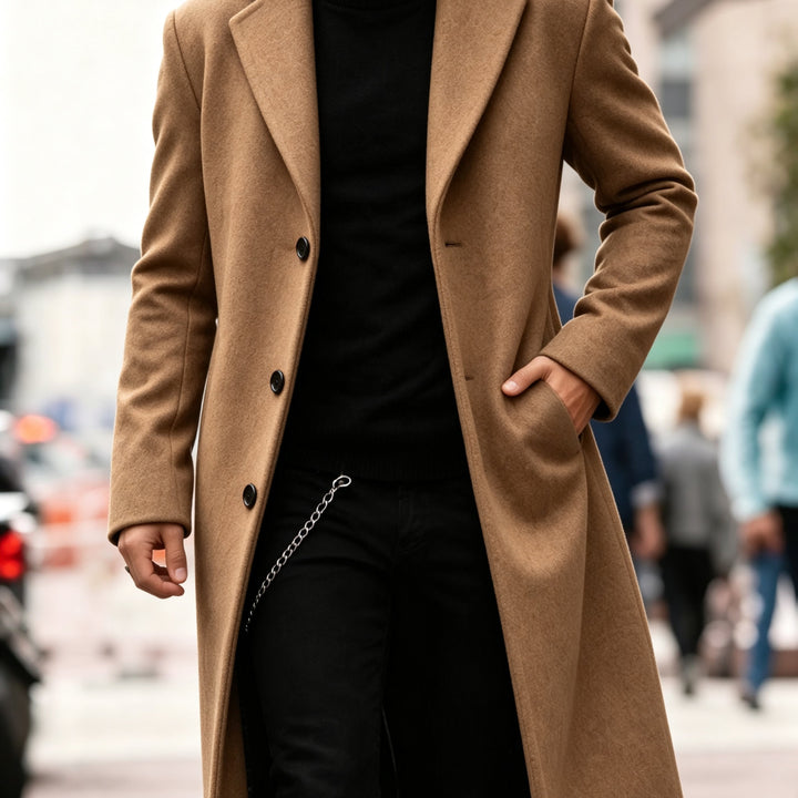 Chandler | Elegancki Długi Trencz