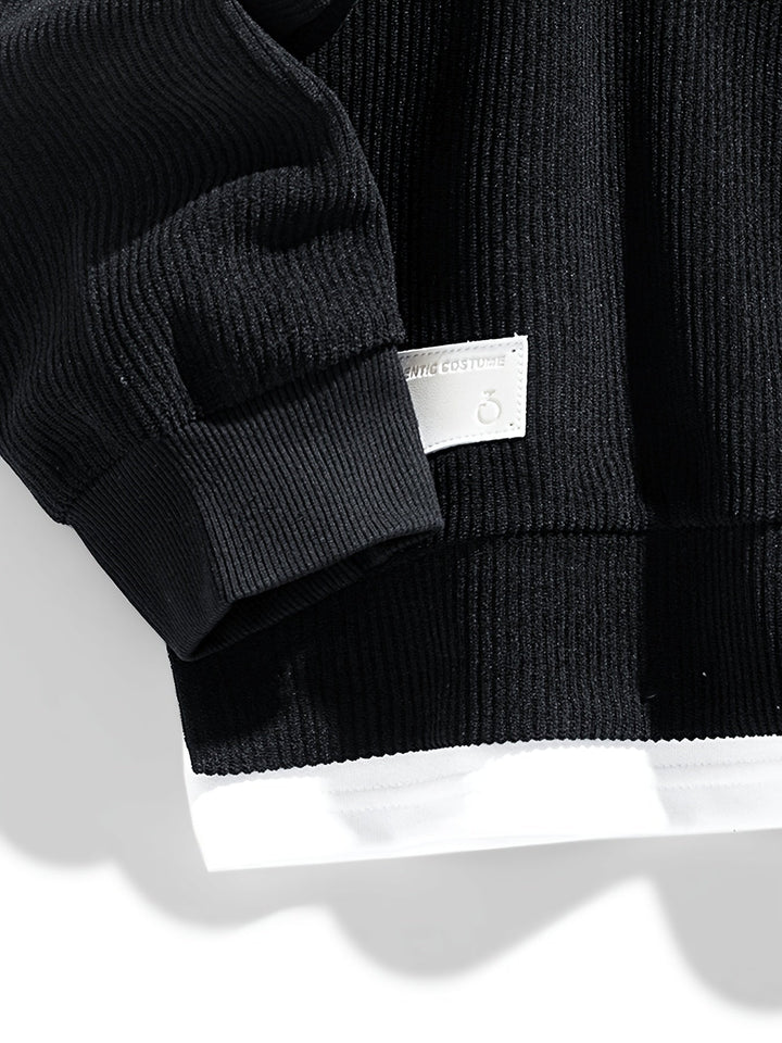 Harvey | Warstwowy Sweter z Okrągłym Dekoltem