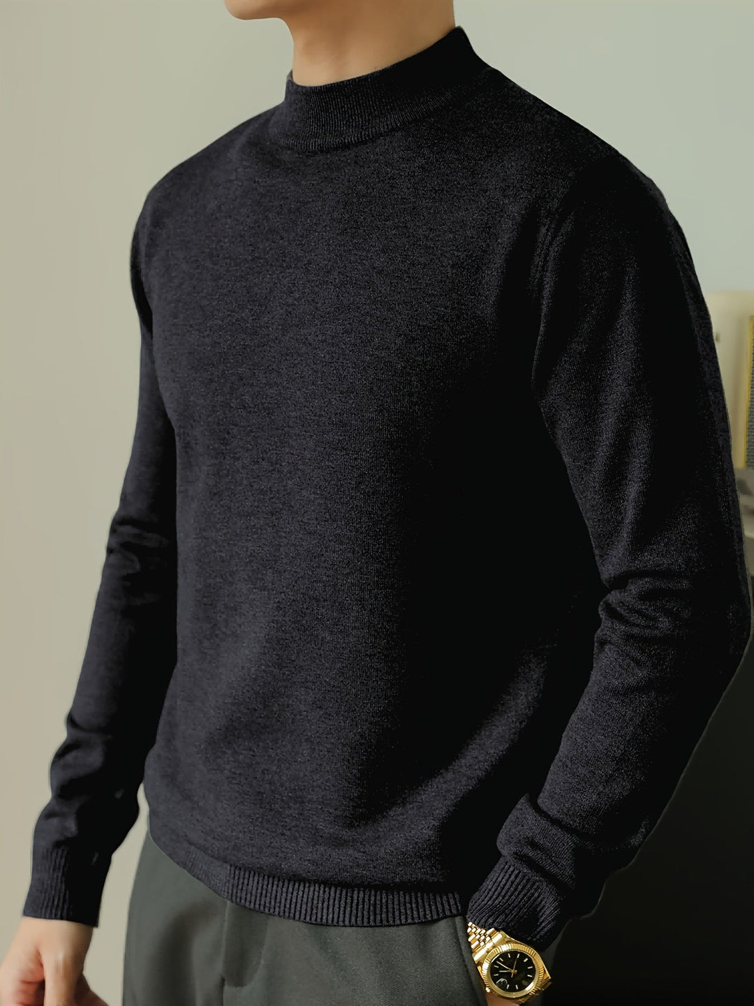 Everett | Elegancki Sweter z Wysokim Kołnierzem
