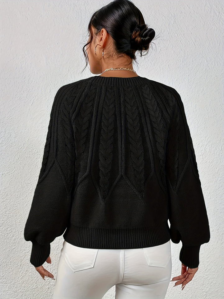 Eleanor | Luźny sweter w warkocze