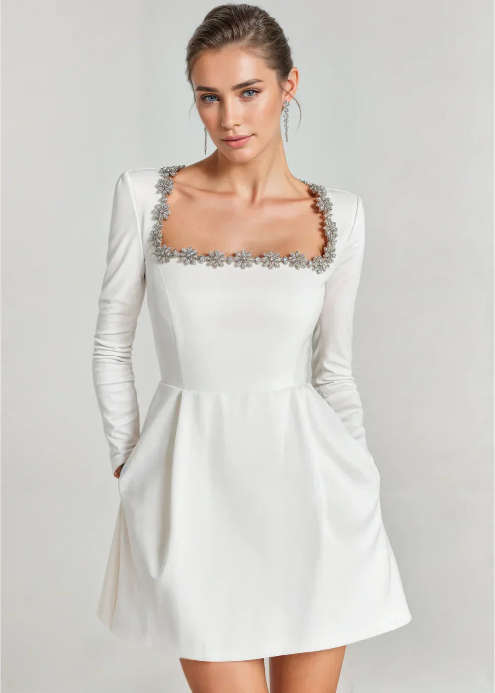 Brielle | Elegancka Mini Sukienka z Aksamit