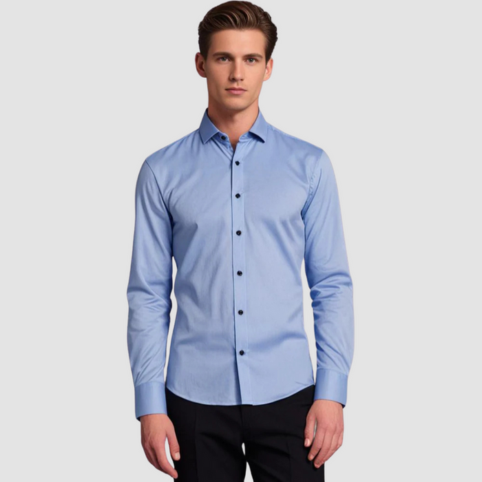 Męska Koszula Biznesowa z Długim Rękawem Slim Fit