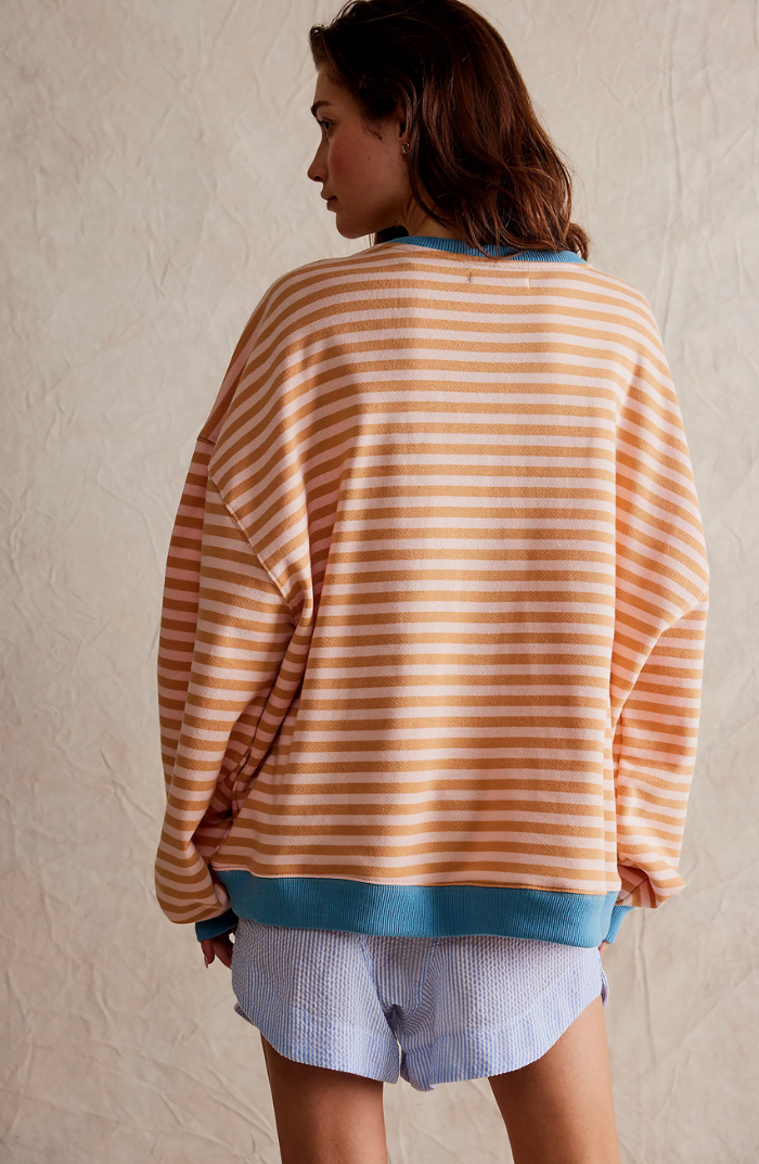 Paula | Sweter z okrągłym dekoltem w paski