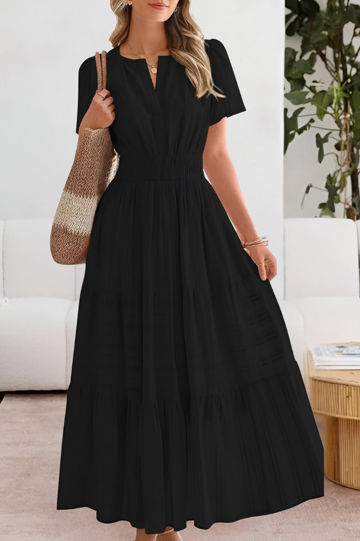 Daphne | Sukienka Maxi z Falbankami
