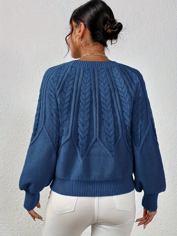 Eleanor | Luźny sweter w warkocze