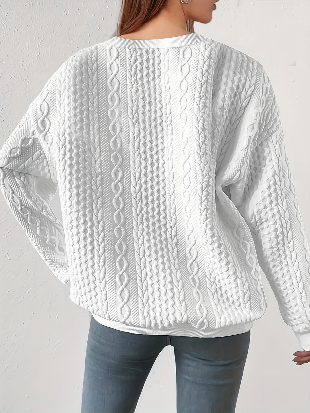 Joyce | Sweter z teksturowanym splotem