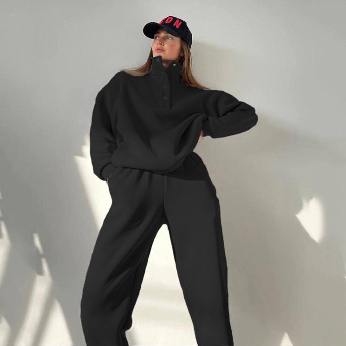 Pola | Polarowy komplet oversize: bluza ze stójką i joggery