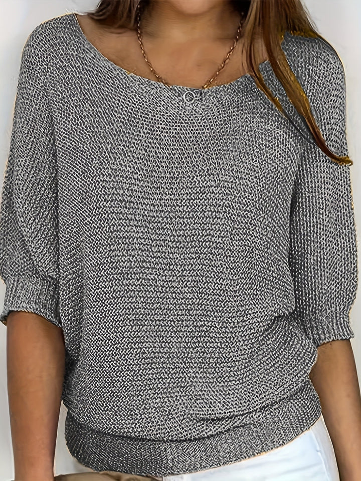 Lena | Luźny Sweter z Otworami