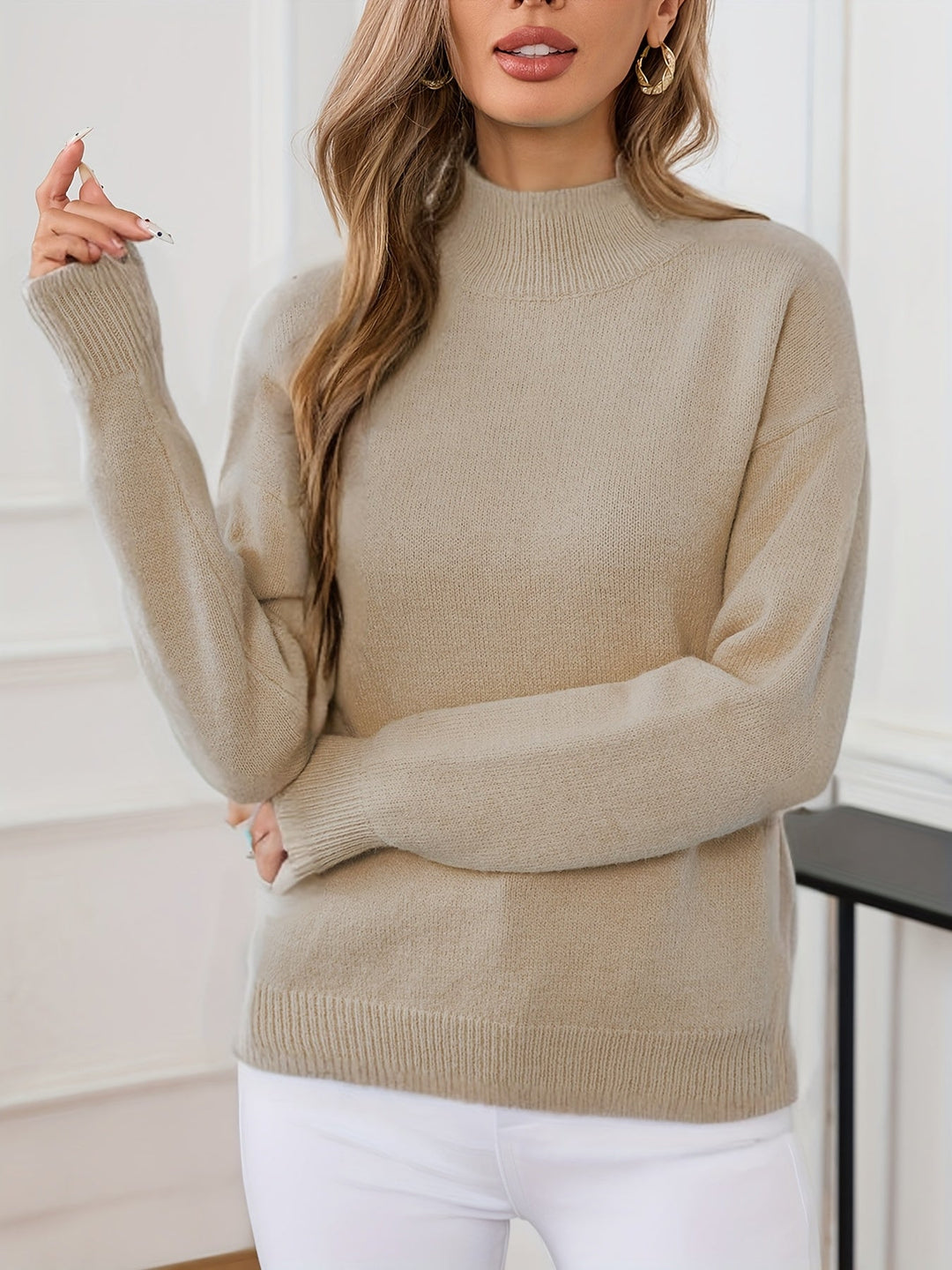 Lorelei | Wyrafinowany Sweter z Mock Neck