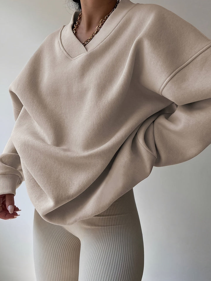 Hazel | Luźna bluza z pół-zamkiem