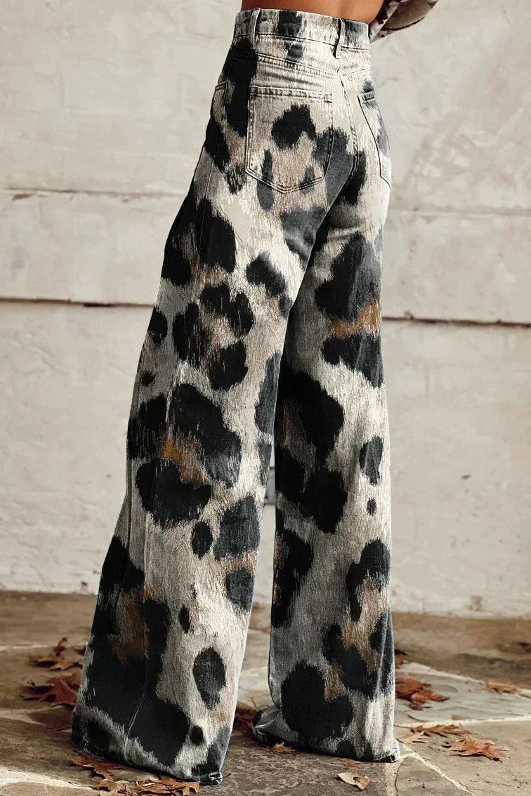 Andrea | Klasyczne Wielokolorowe Boho Eleganckie Spodnie