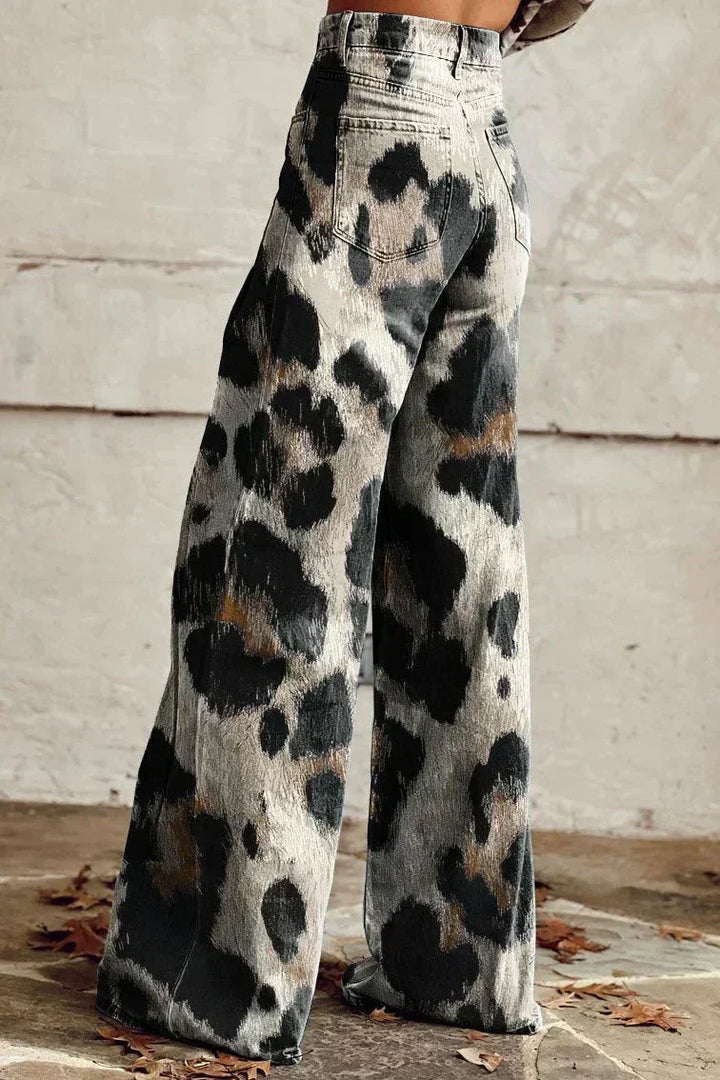 Andrea | Klasyczne Wielokolorowe Boho Eleganckie Spodnie