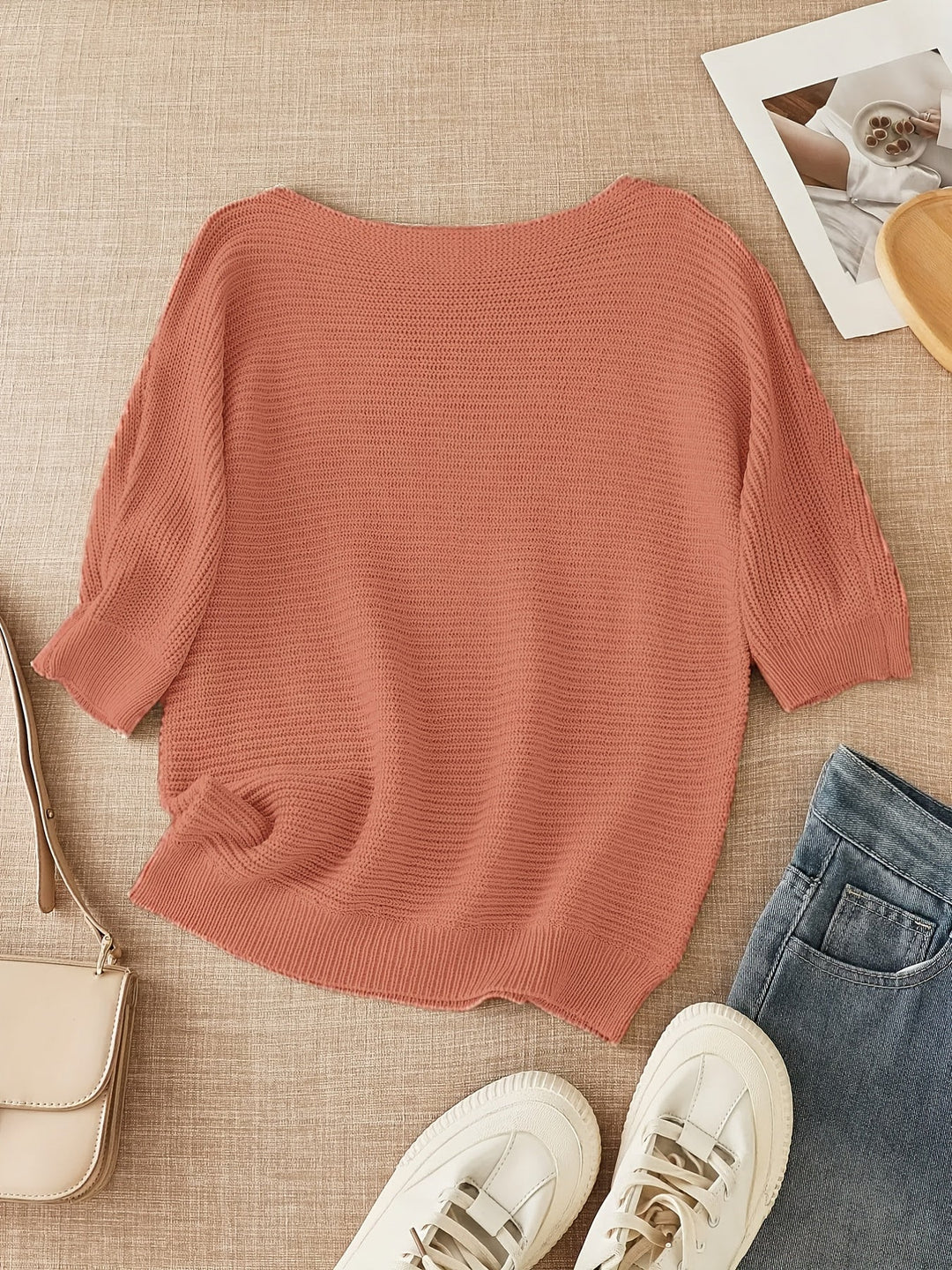 Lena | Luźny Sweter z Otworami