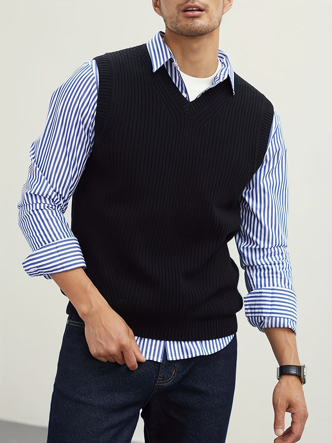 Ellis | Klasyczny Kamizelka V-Neck