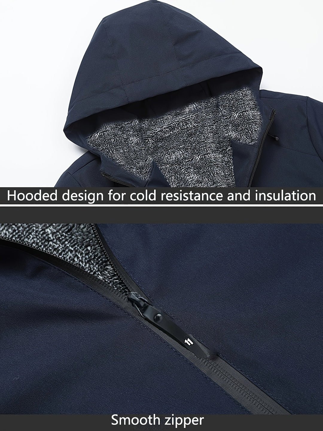 Victor | Przytulna Kurtka z Kapturem z Fleece