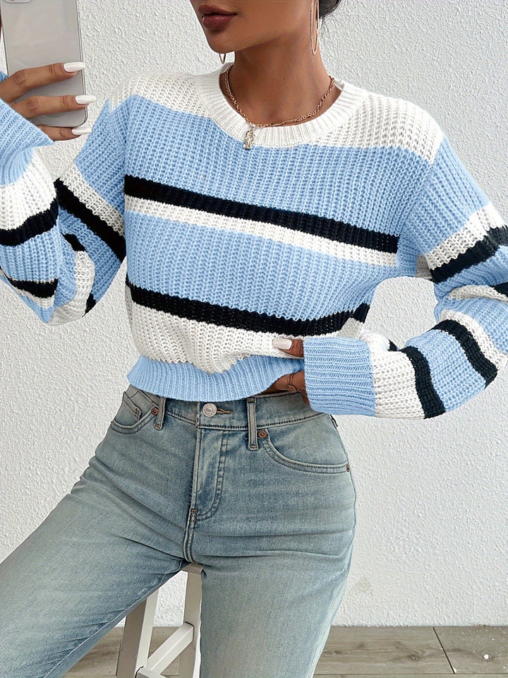 Wren | Sweter w paski z kolorowymi blokami