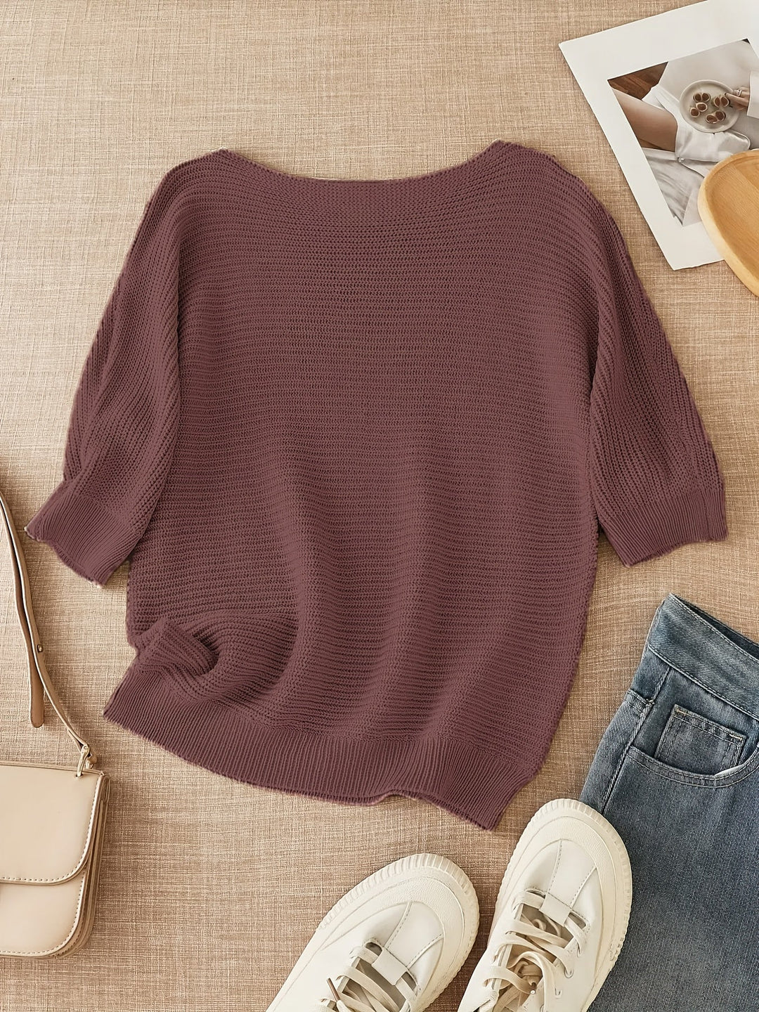 Lena | Luźny Sweter z Otworami