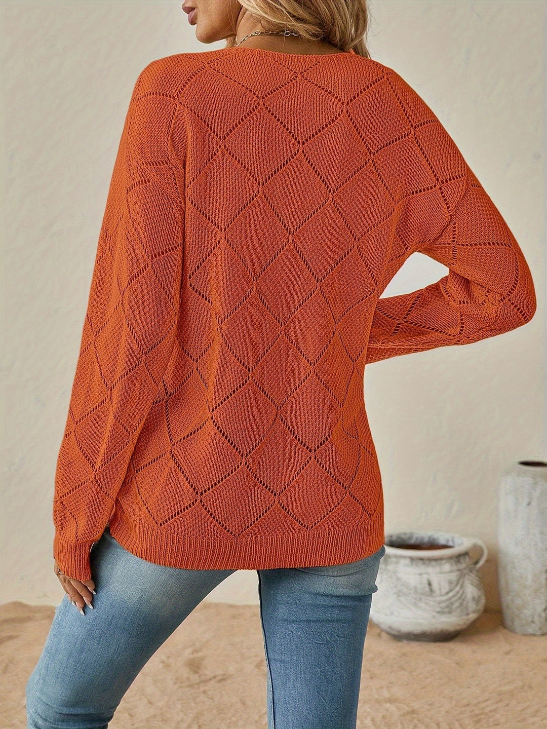 Camryn | Sweter z dekoltem w serek