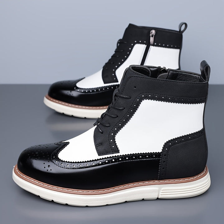 Lawrence | Eleganckie Botki Wingtip na Kostkę