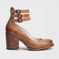 Lato | Eleganckie Retro Szpilki z Zapięciem na Kostce