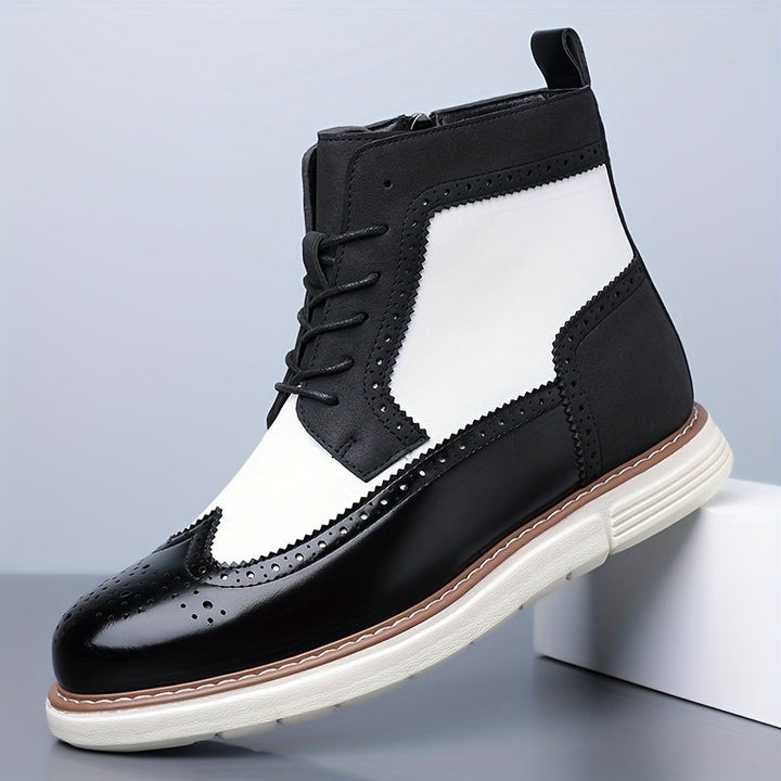 Lawrence | Eleganckie Botki Wingtip na Kostkę
