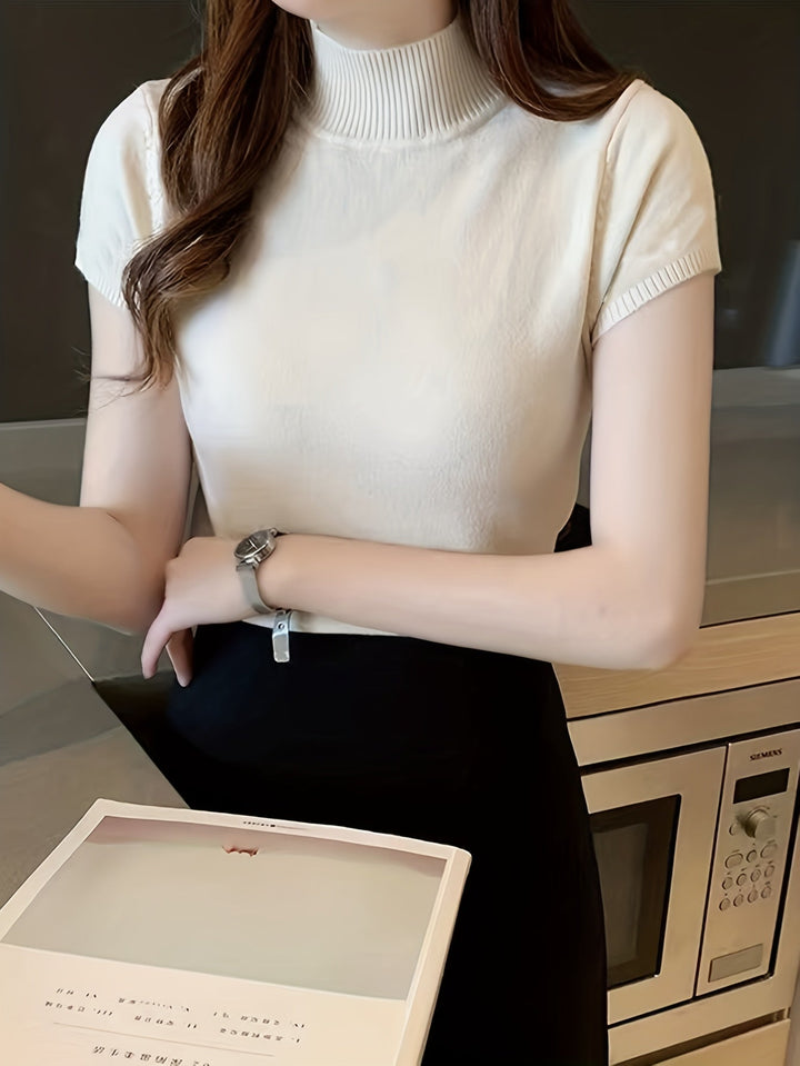 Della | Wyrafinowany Top z Mock-Neck