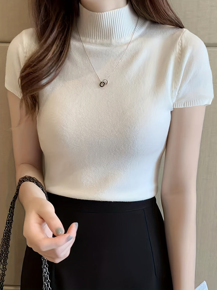 Della | Wyrafinowany Top z Mock-Neck
