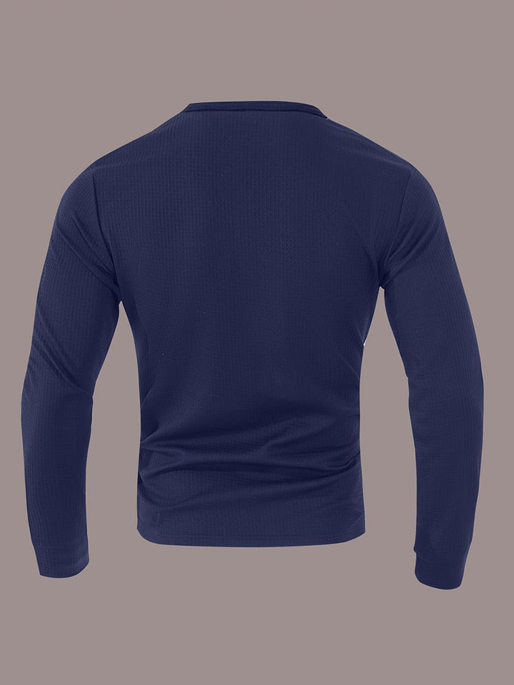 Curtis | Teksturowany longsleeve Henley