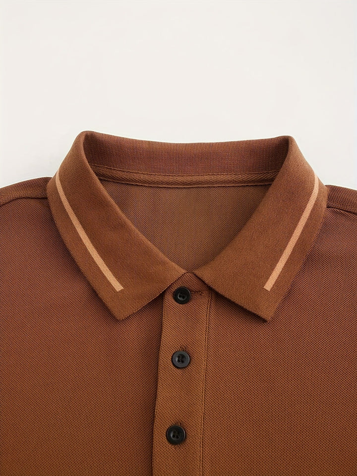 Dalton | Elegancka Koszula Polo z Długim Rękawem