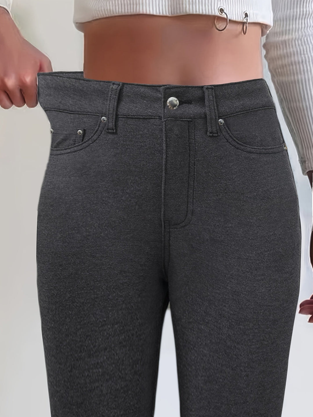 Joan | Jeansy Skinny z Wysokim Stanem