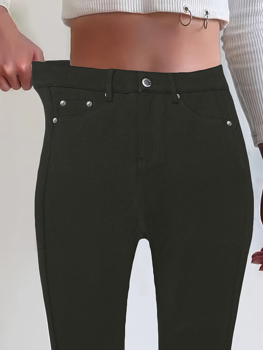 Joan | Jeansy Skinny z Wysokim Stanem