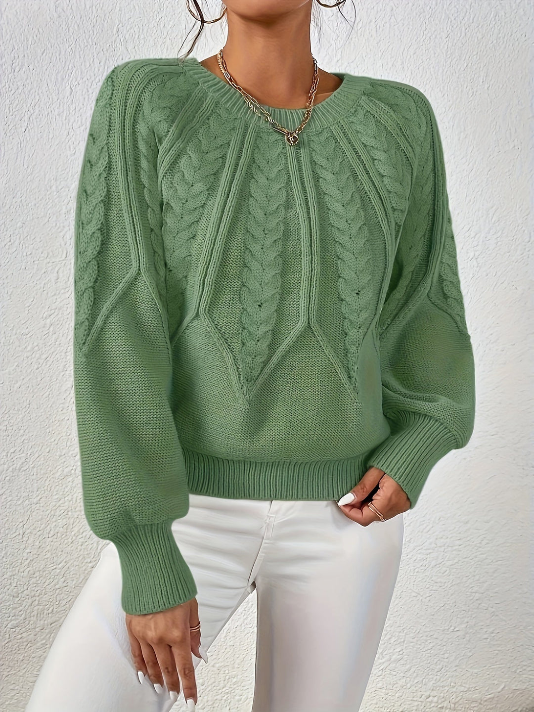 Eleanor | Luźny sweter w warkocze