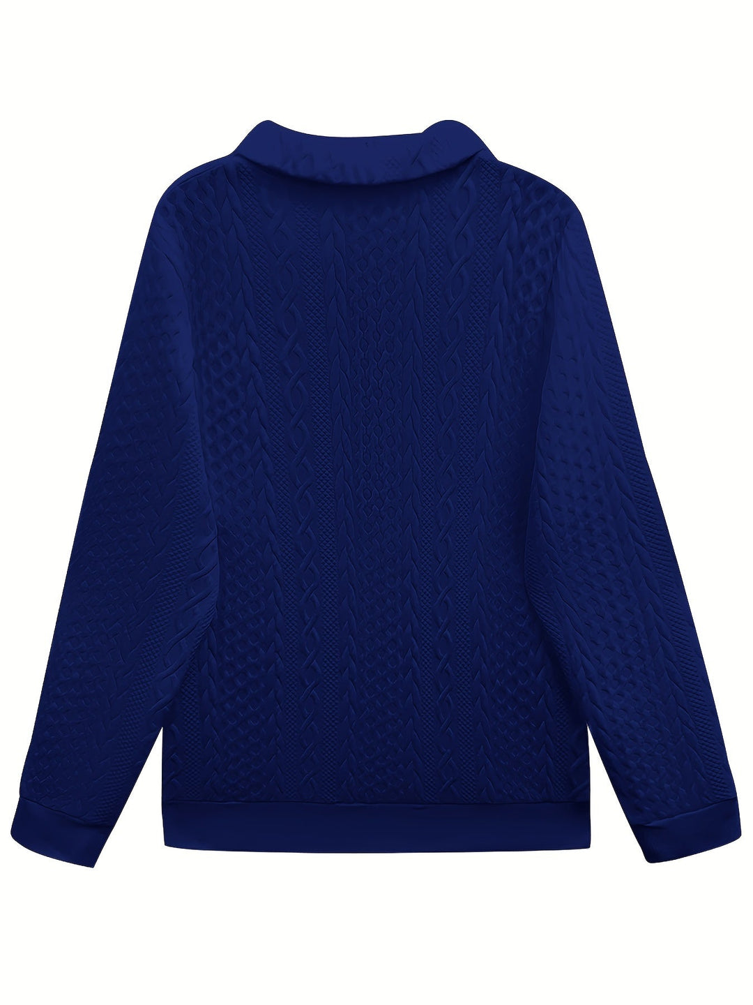 Georgia | Teksturowany sweatshirt z półzamkiem