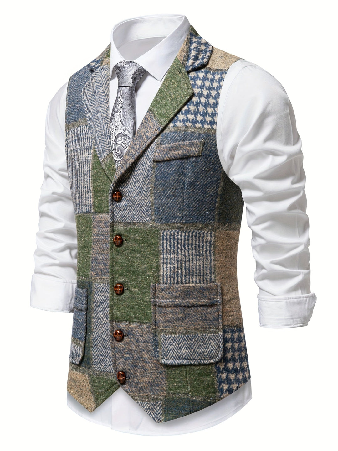 Tobias | Kamizelka w stylu patchwork