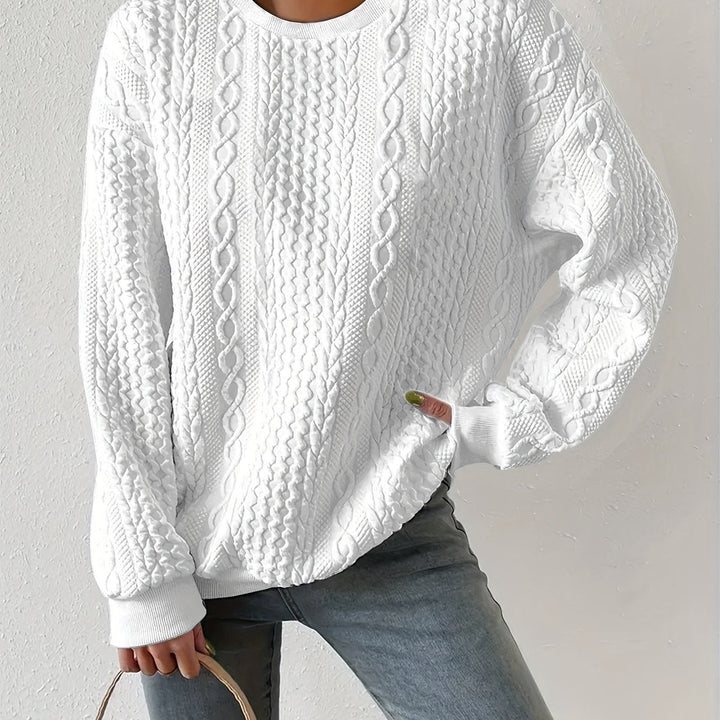 Joyce | Sweter z teksturowanym splotem