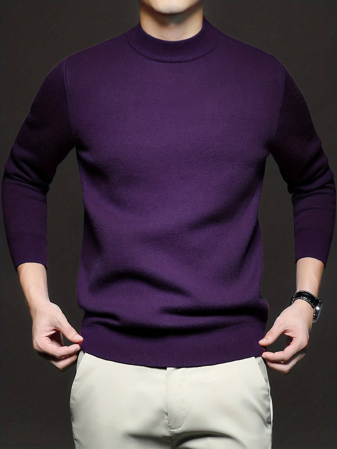 Russell | Elegancki Sweter z Wyższym Kołnierzem