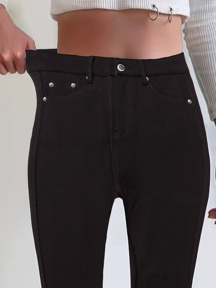 Joan | Jeansy Skinny z Wysokim Stanem
