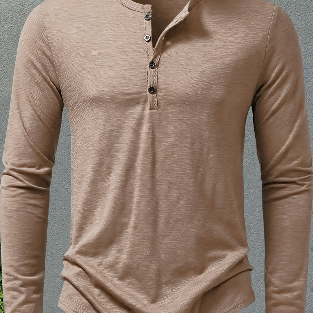 Dalton | Klasyczny Henley z Guzikami