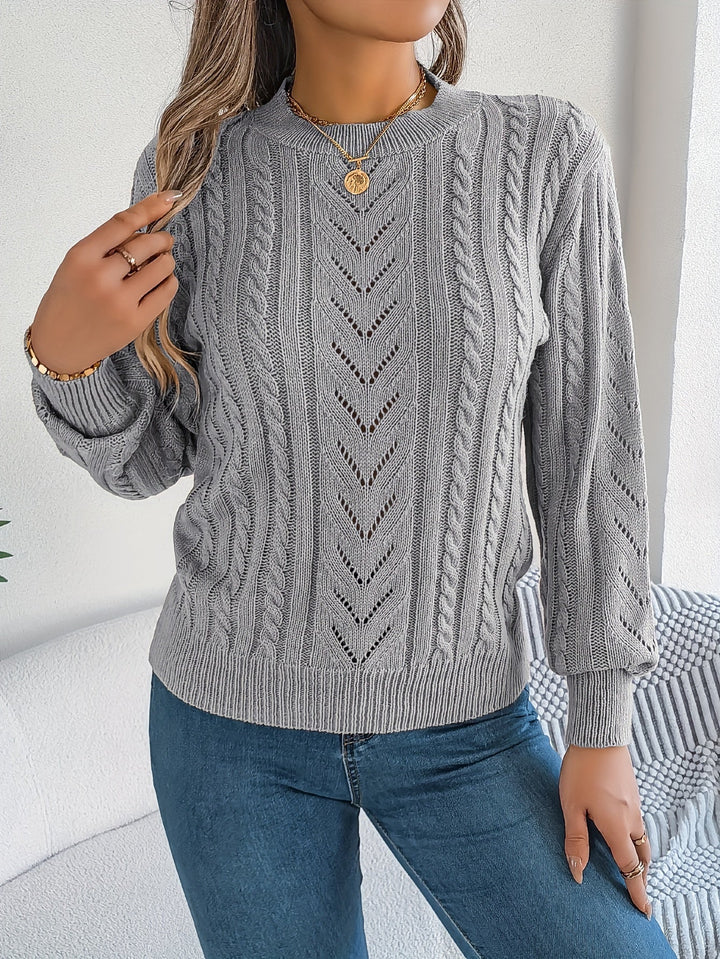 Blythe | Sweter z Warkoczowym Wzorem
