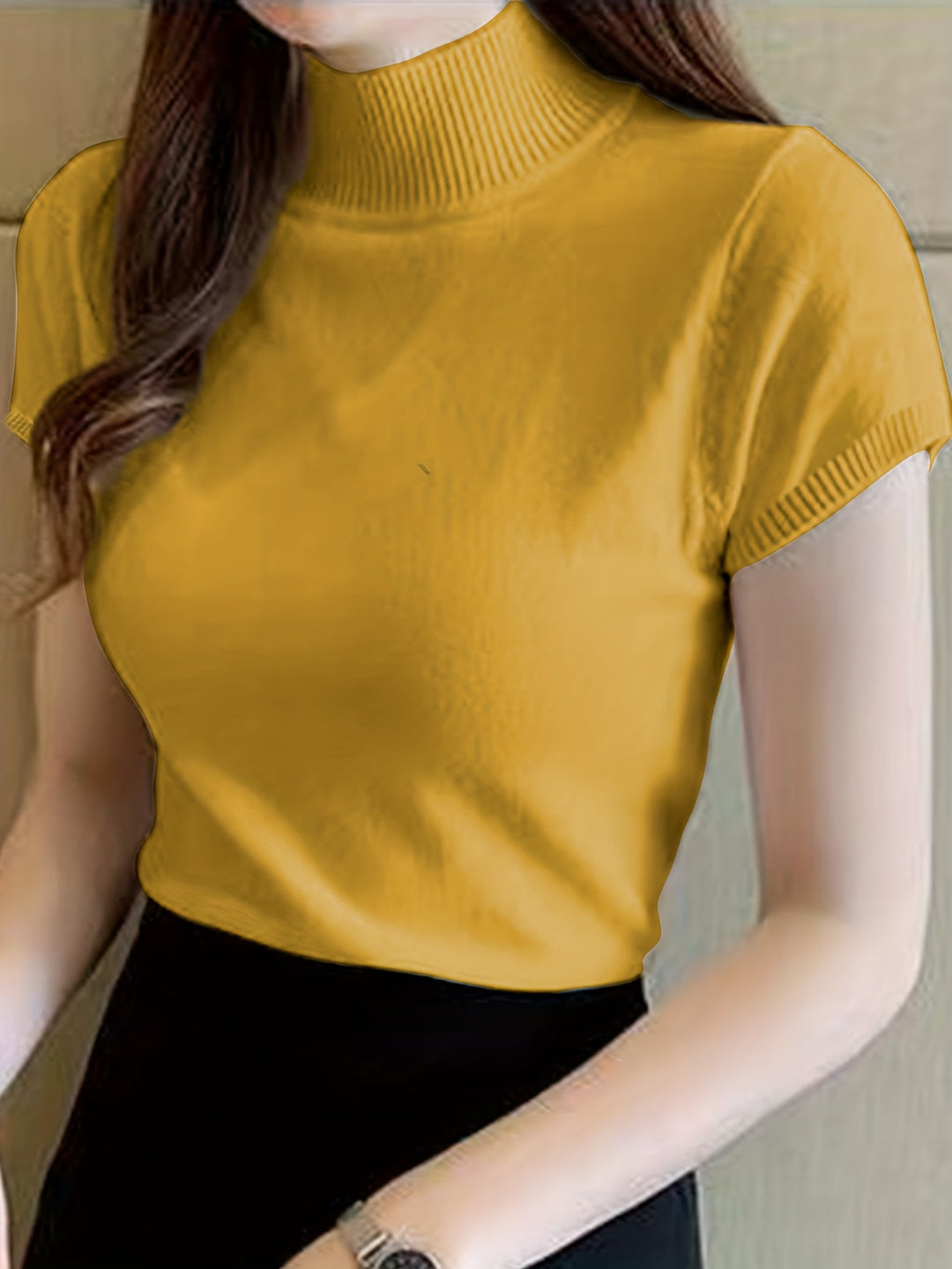 Della | Wyrafinowany Top z Mock-Neck