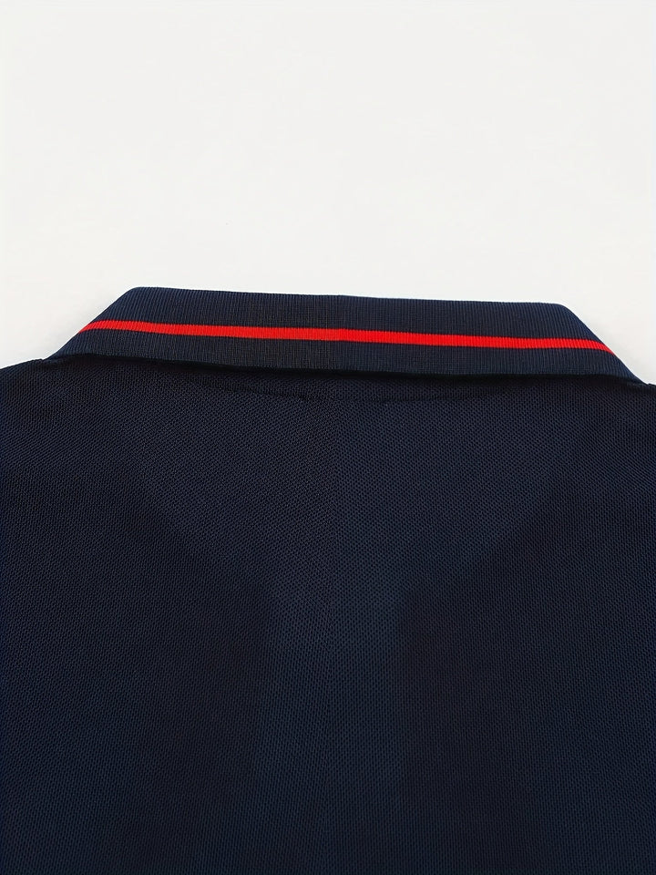 Dalton | Elegancka Koszula Polo z Długim Rękawem