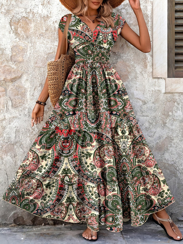 Roberta | Boho Sukienka Maxi w Wzór Paisley